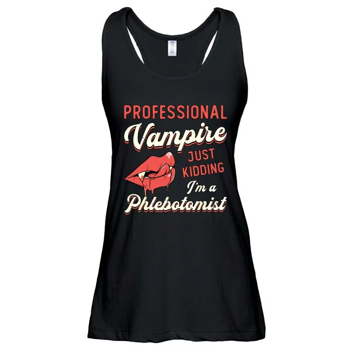 Professional Vampire Phlebotomyl Nurse Retro Phlebotomist Ladies Essential Flowy Tank