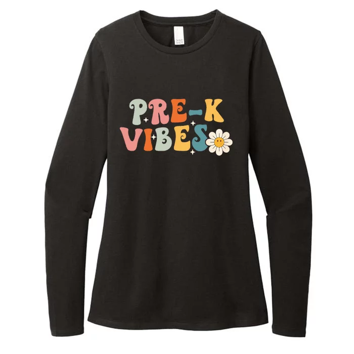 PreK Vibes Pre Kindergarten Team Retro 1st Day Of School Womens CVC Long Sleeve Shirt