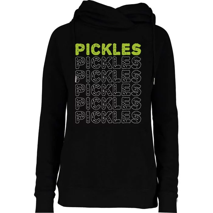 Pickles Vegan Pickle Lover Vegetable Farming Vegetarian Womens Funnel Neck Pullover Hood