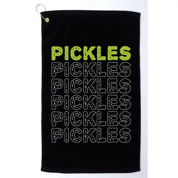 Pickles Vegan Pickle Lover Vegetable Farming Vegetarian Platinum Collection Golf Towel