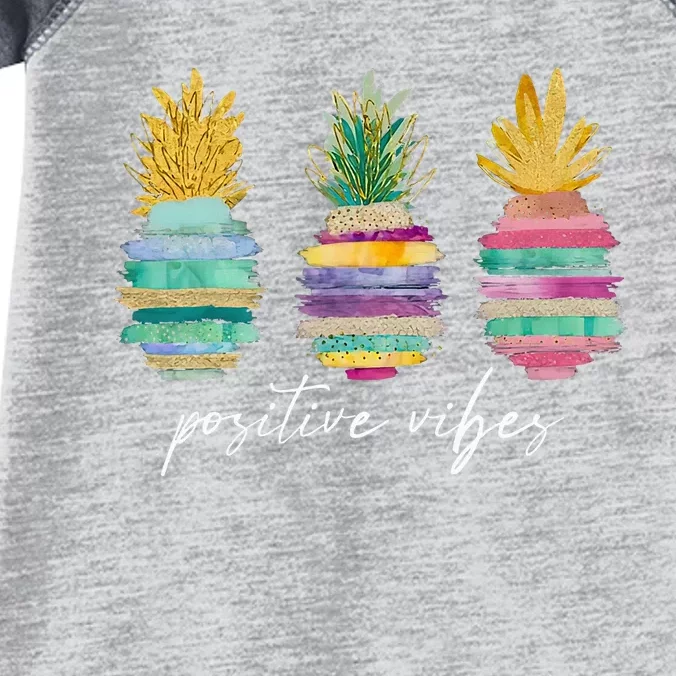 Positive Vibe Pineapple Transfer Day Infertility Ivf Mom Dad Infant Baby Jersey Bodysuit