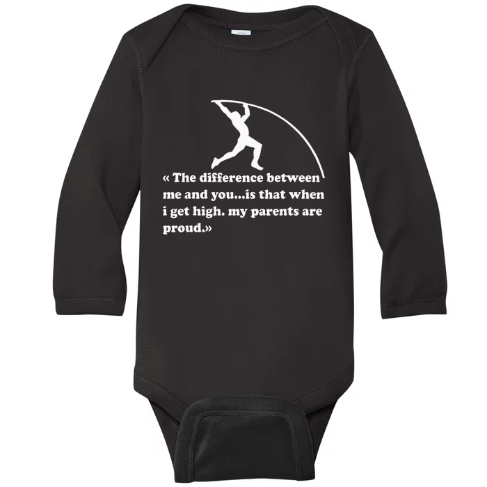 Pole Vault Quote Funny For Vaulter Baby Long Sleeve Bodysuit