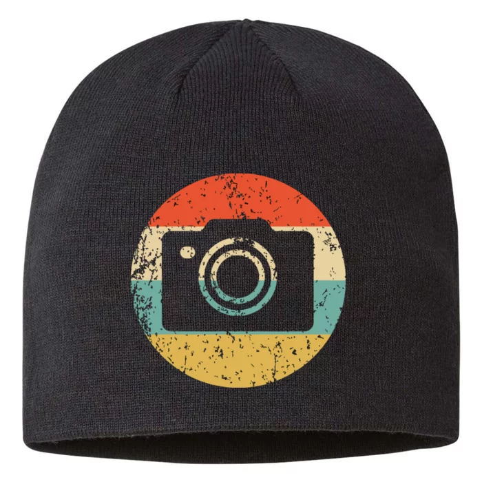 Photographer Vintage Retro Camera 8 1/2in Sustainable Knit Beanie