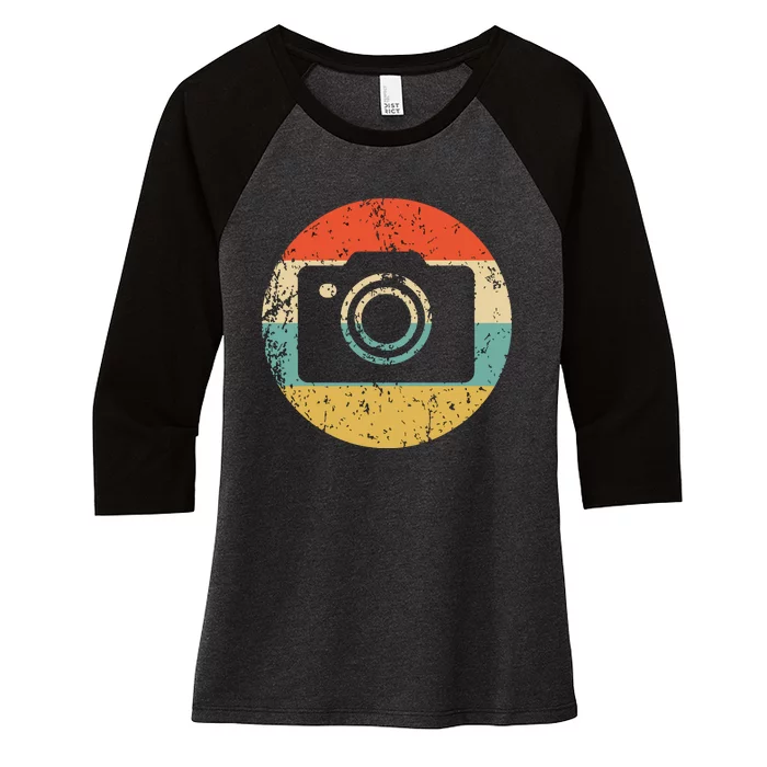 Photographer Vintage Retro Camera Women's Tri-Blend 3/4-Sleeve Raglan Shirt