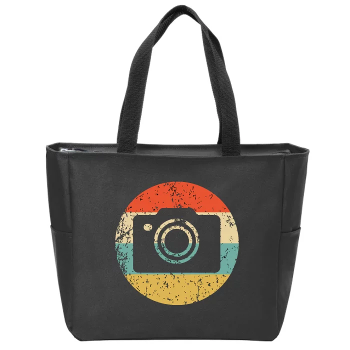 Photographer Vintage Retro Camera Zip Tote Bag