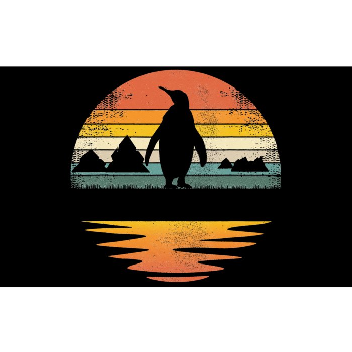 Penguin Vintage Retro Sunset Penguin Lover Bumper Sticker