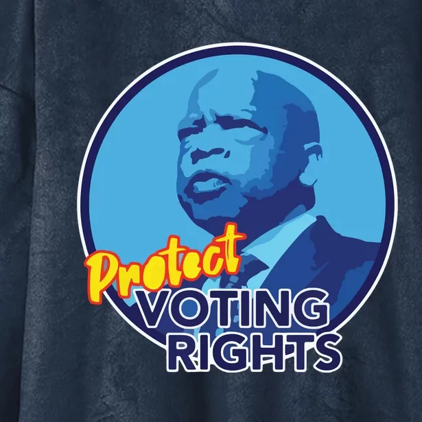 Protect Voting Rights Hooded Wearable Blanket