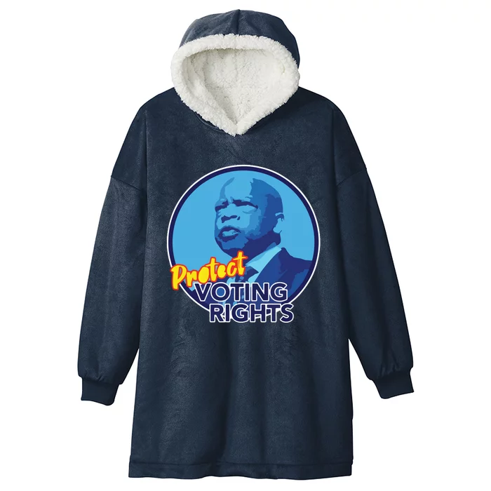 Protect Voting Rights Hooded Wearable Blanket