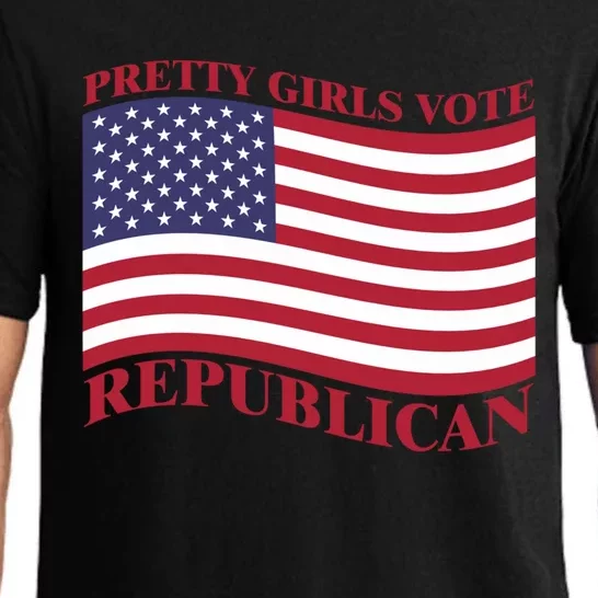 Pretty Vote Republican Usa Flag Freedom Republican Great Gift Pajama Set