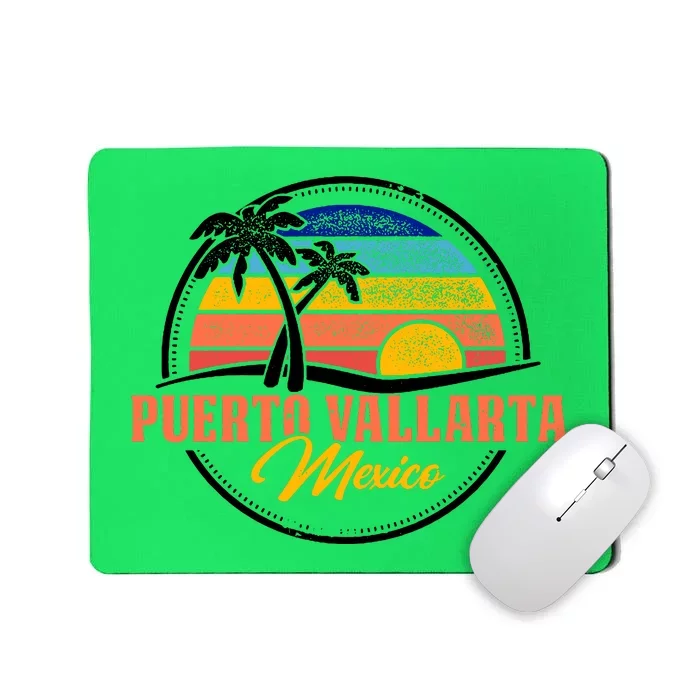 Puerto Vallarta Retro Sunset Mousepad