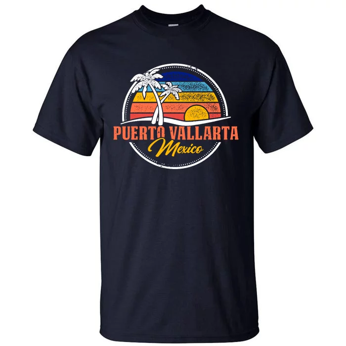 Puerto Vallarta Retro Sunset Tall T-Shirt