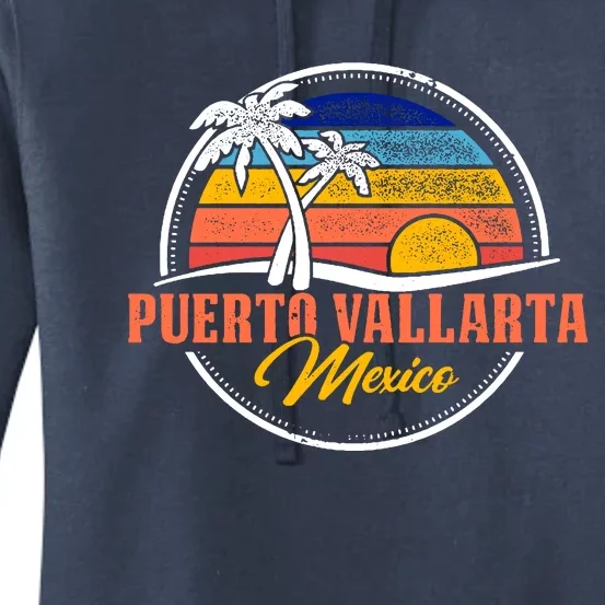 Puerto Vallarta Retro Sunset Women's Pullover Hoodie