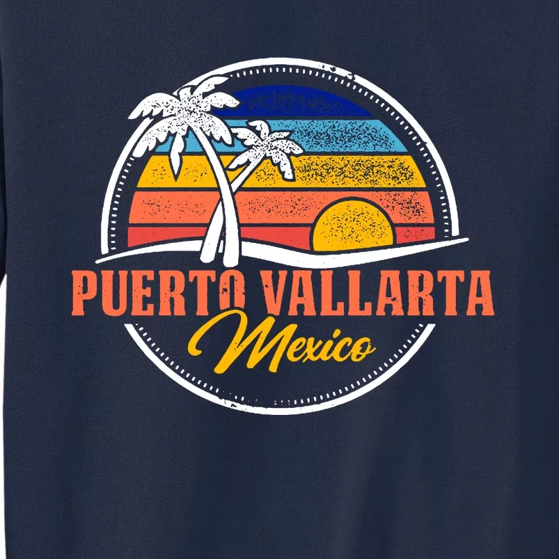 Puerto Vallarta Retro Sunset Tall Sweatshirt