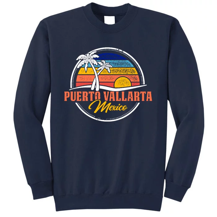 Puerto Vallarta Retro Sunset Tall Sweatshirt