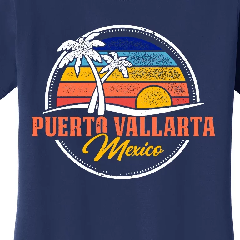 Puerto Vallarta Retro Sunset Women's T-Shirt