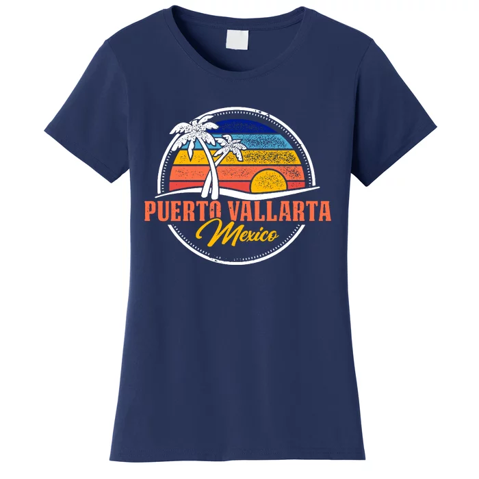 Puerto Vallarta Retro Sunset Women's T-Shirt