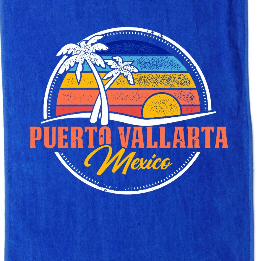 Puerto Vallarta Retro Sunset Platinum Collection Golf Towel