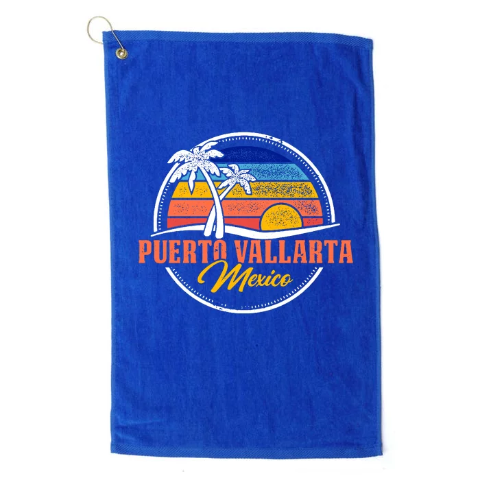 Puerto Vallarta Retro Sunset Platinum Collection Golf Towel