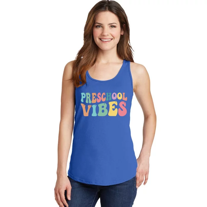 Preschool Vibes Retro 80s Pre School Ladies Essential Tank