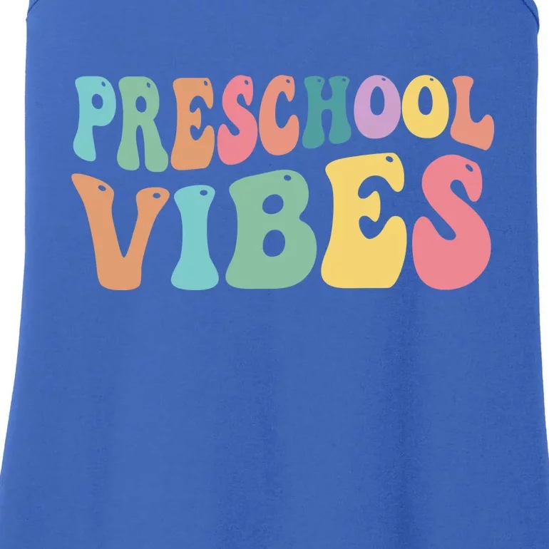 Preschool Vibes Retro 80s Pre School Ladies Essential Tank