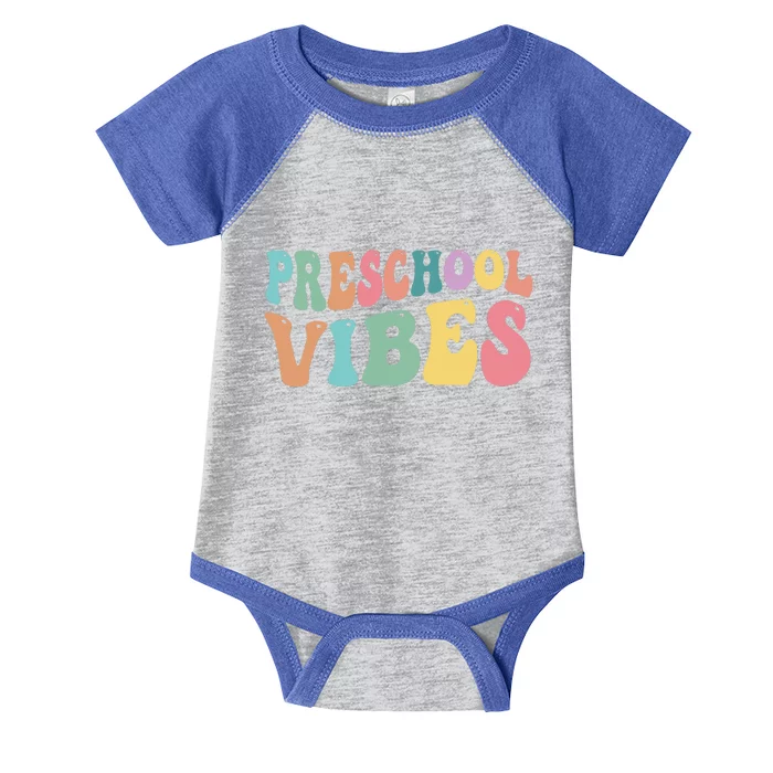 Preschool Vibes Retro 80s Pre School Infant Baby Jersey Bodysuit