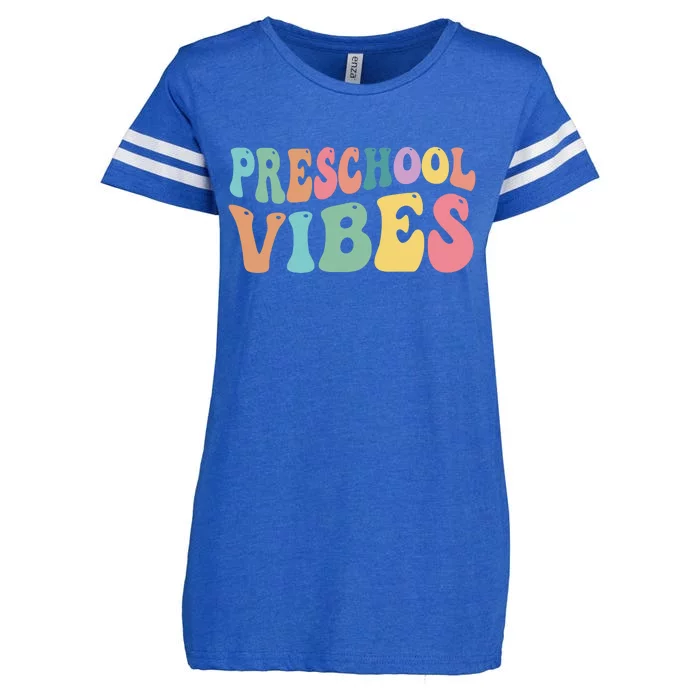 Preschool Vibes Retro 80s Pre School Enza Ladies Jersey Football T-Shirt