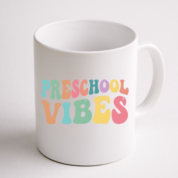 Preschool Vibes Retro 80s Pre School Front & Back Coffee Mug