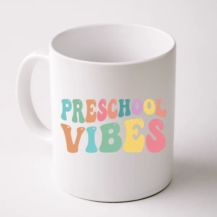 Preschool Vibes Retro 80s Pre School Front & Back Coffee Mug