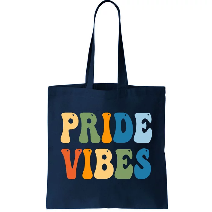 Prides Vibes Retro LGBTQ Tote Bag