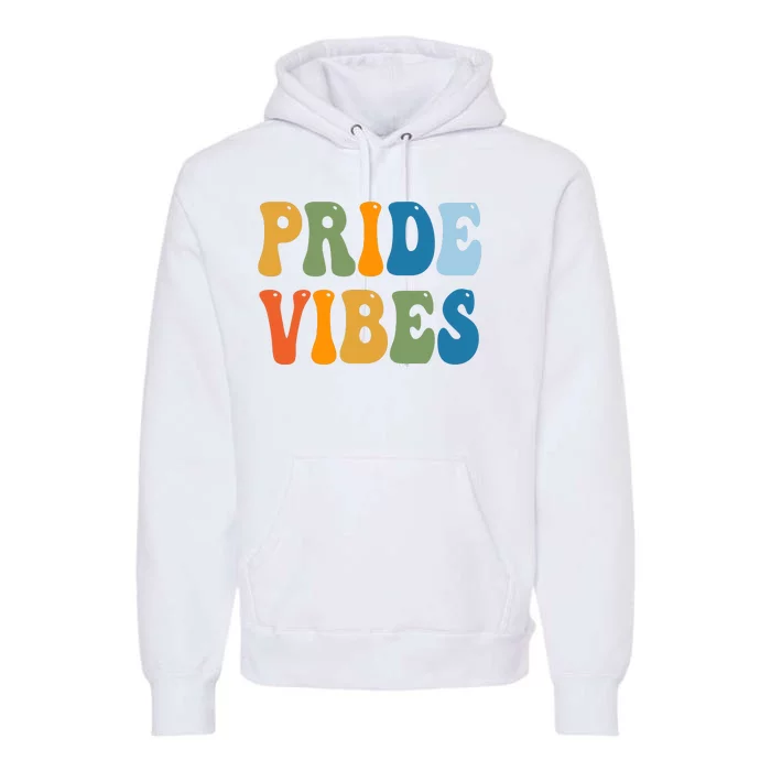 Prides Vibes Retro LGBTQ Premium Hoodie