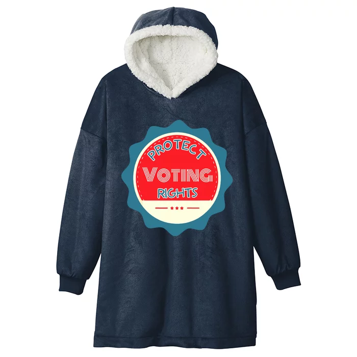 Protect Voting Rights Hooded Wearable Blanket