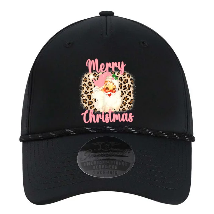 Pink Vintage Santa Claus Merry Christmas Leopard Performance The Dyno Cap