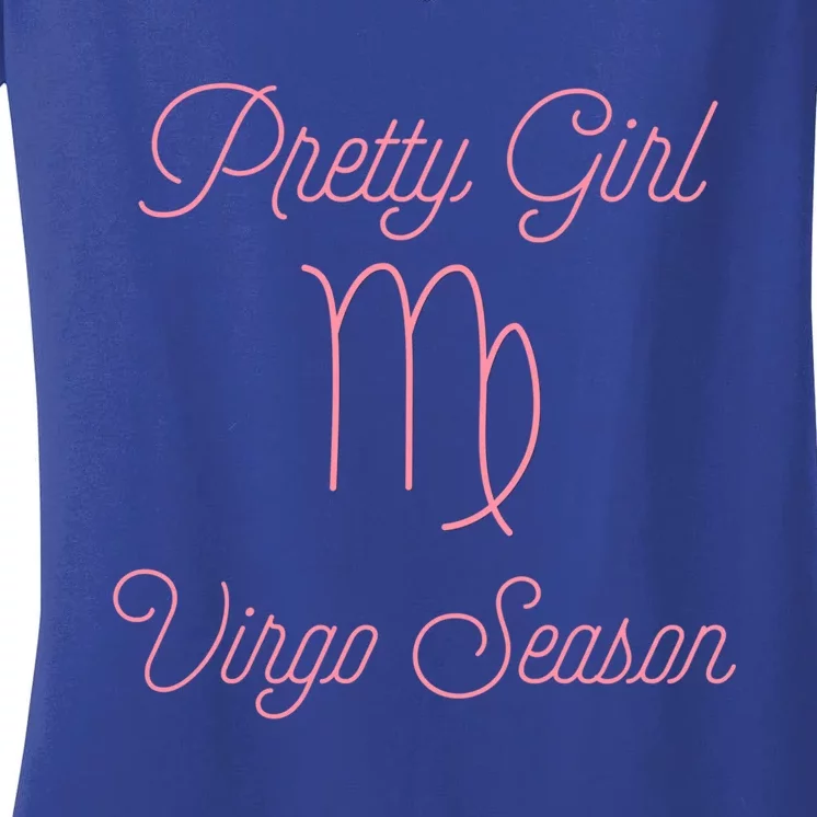 Pretty Virgo Season Astrology Horoscope Sign Funny Gift Women's V-Neck T-Shirt