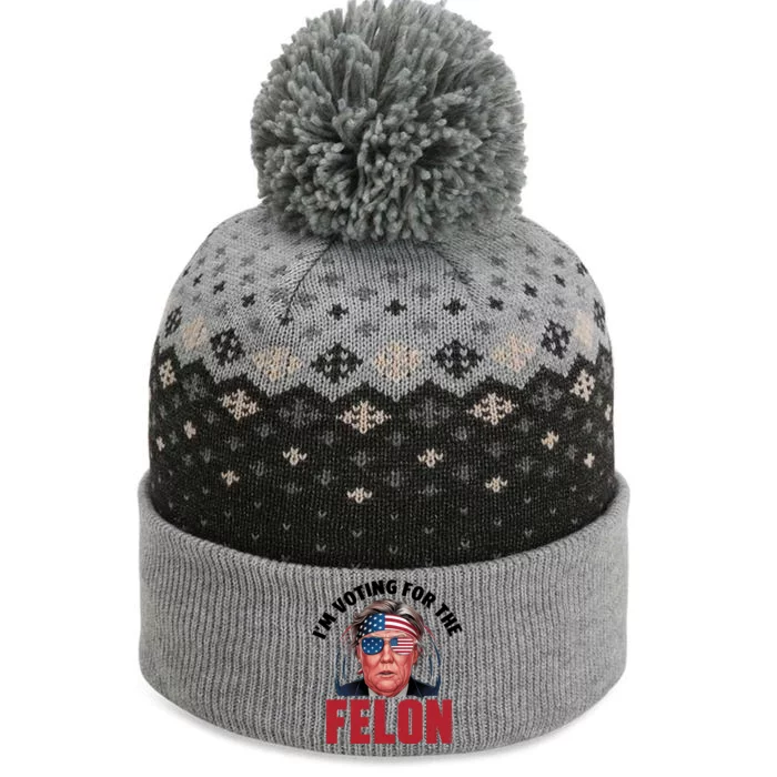 Patriotic Voting Statement The Baniff Cuffed Pom Beanie