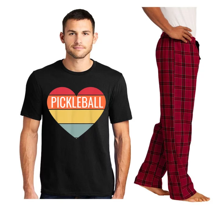 Pickleball Vintage Sunshine Heart Pickle Stuff Design Pajama Set