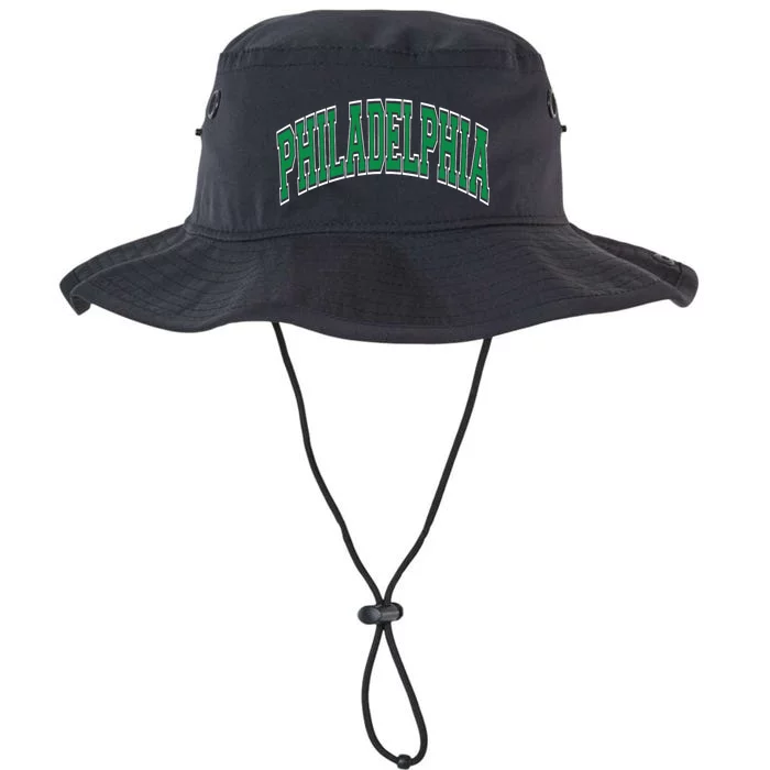 Philadelphia Varsity Style Green Text Legacy Cool Fit Booney Bucket Hat