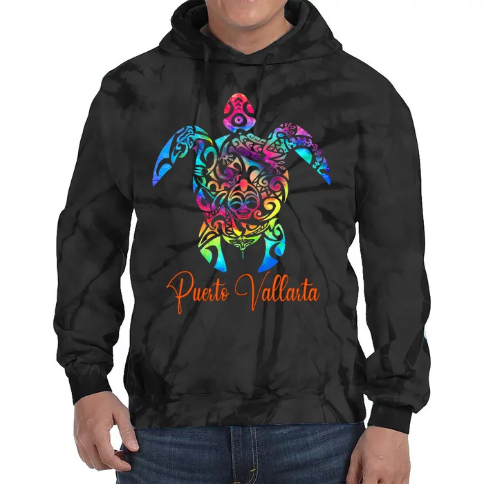 Puerto Vallarta Sea Turtle Family Vacation Summer 2024 Tie Dye Hoodie