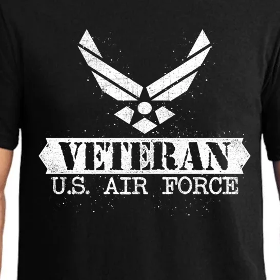 Proud Veteran Stylish Cool Us Air Force Wings Gift Funny Gift Pajama Set