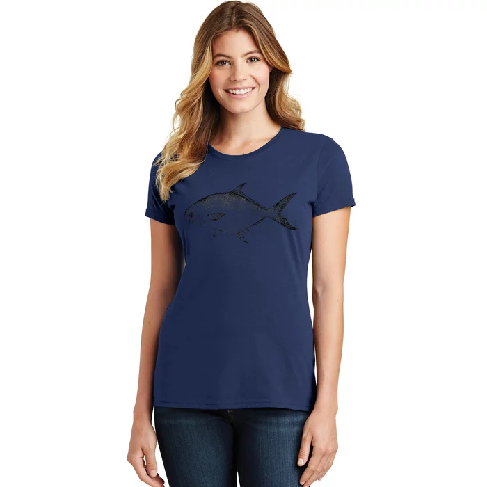 Pompano Vintage Style Pompano Fishing Retro Gift Women's T-Shirt