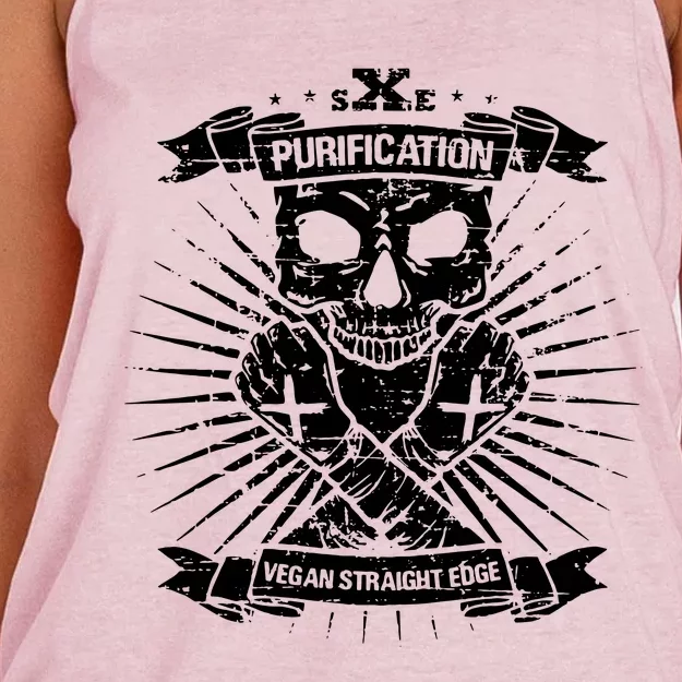 Purification Vegan Straight Edge Women's Knotted Racerback Tank