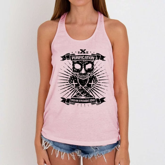 Purification Vegan Straight Edge Women's Knotted Racerback Tank