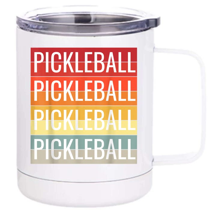 Pickleball Vintage Sunshine Design A Sports Lover Front & Back 12oz Stainless Steel Tumbler Cup