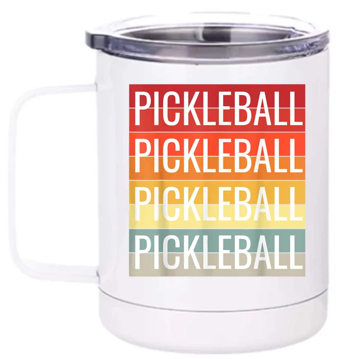 Pickleball Vintage Sunshine Design A Sports Lover Front & Back 12oz Stainless Steel Tumbler Cup