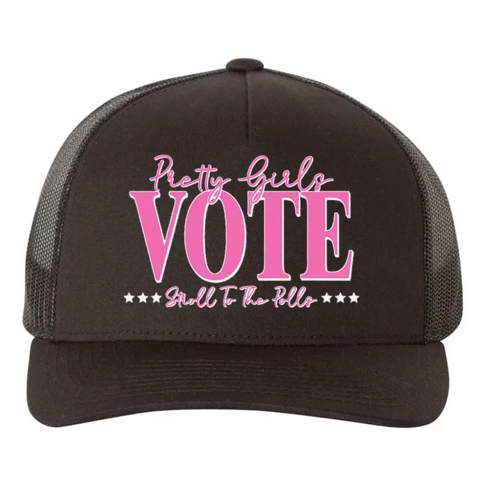 Pretty Vote Stroll To The Polls Voting Design Yupoong Adult 5-Panel Trucker Hat