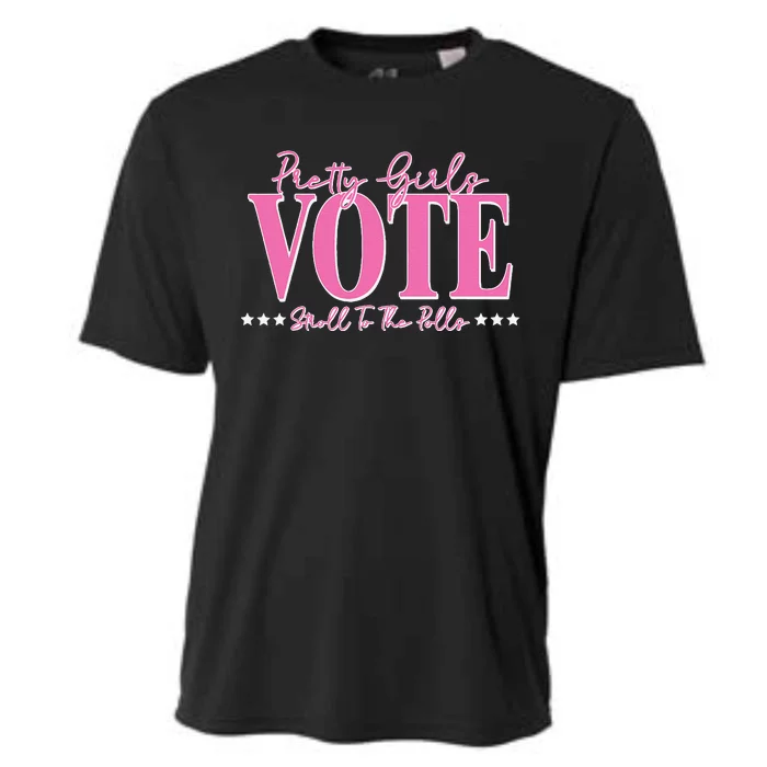 Pretty Vote Stroll To The Polls Voting Design Cooling Performance Crew T-Shirt