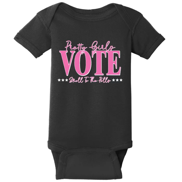 Pretty Vote Stroll To The Polls Voting Design Baby Bodysuit