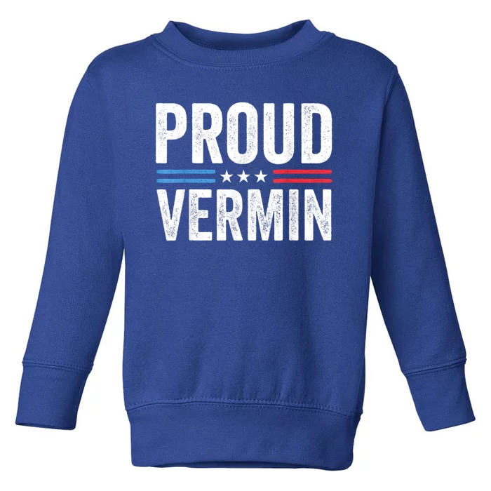 Proud Vermin Simple Word Text Only Vintage Distress Toddler Sweatshirt