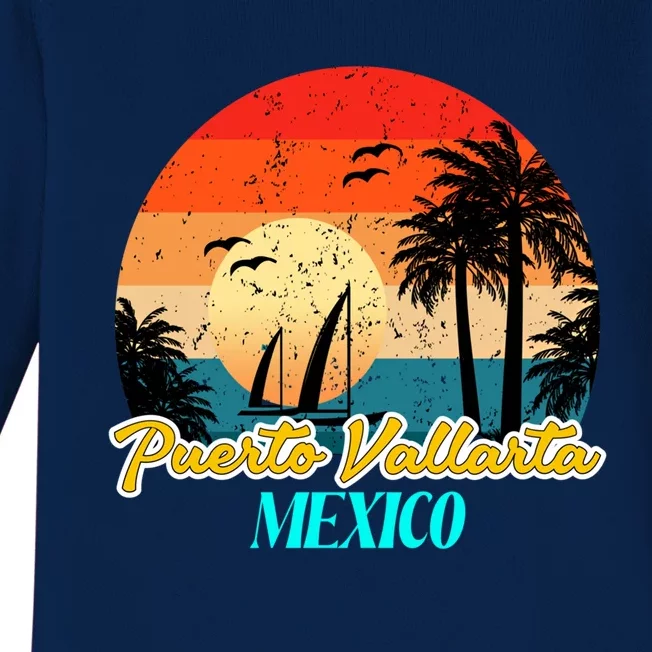 Puerto Vallarta Souvenirs Mexico Vacation Vacay Mode Great Gift Baby Long Sleeve Bodysuit