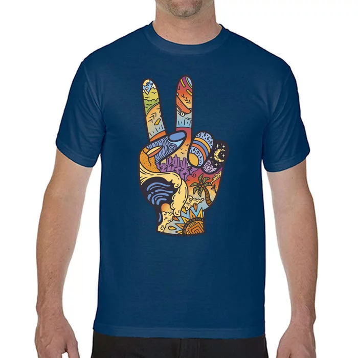 Paradise Vacation Travel Peace Sign Comfort Colors T-Shirt