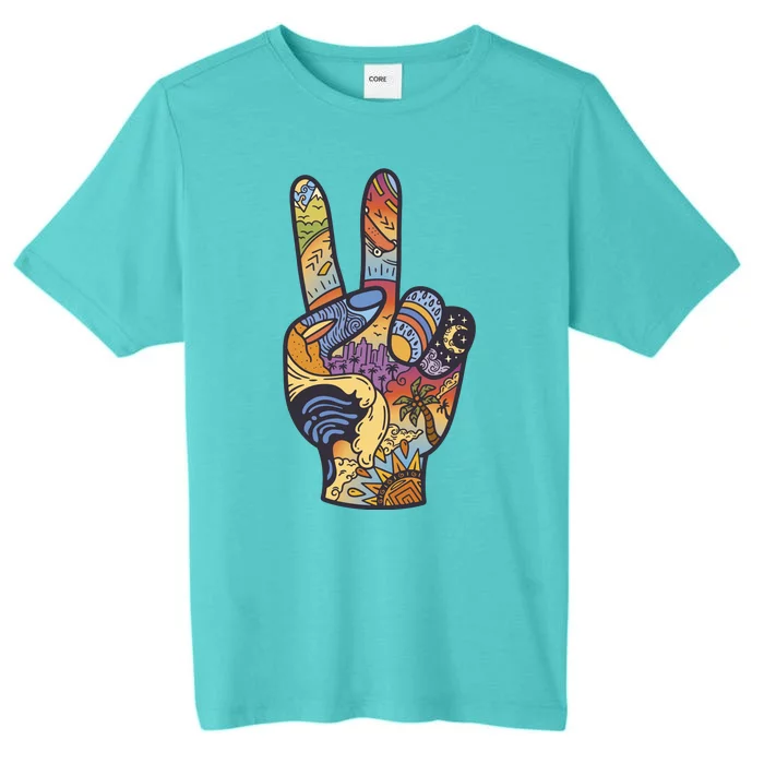 Paradise Vacation Travel Peace Sign ChromaSoft Performance T-Shirt